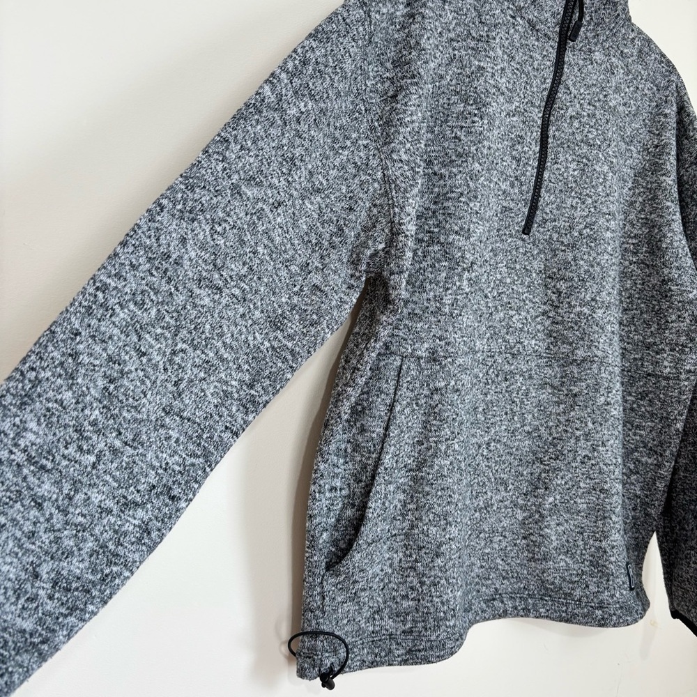 PINK Victoria's Secret oversize gray 1/3 Zip mock Neck slouchy knit sweatshirt S - Picture 5 of 16